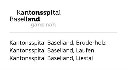 Kantonsspital Baselland, Bruderholz Kantonsspital Baselland, Laufen Kantonsspital Baselland, Liestal